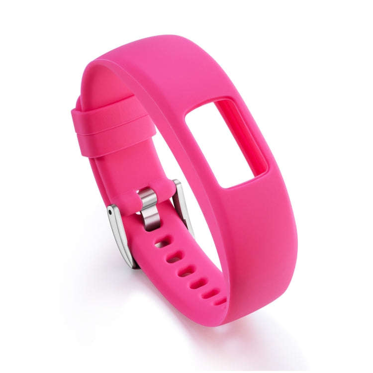 For Garmin Vivofit 4 Gloss & Color Integrated Silicone Watch Band(Pink)