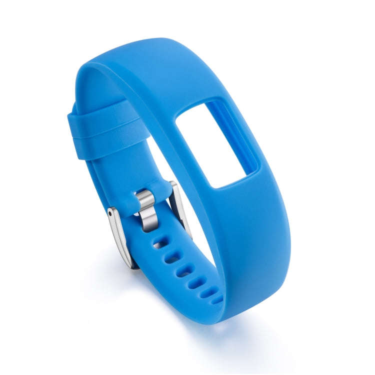 For Garmin Vivofit 4 Gloss & Color Integrated Silicone Watch Band(Sky Blue)