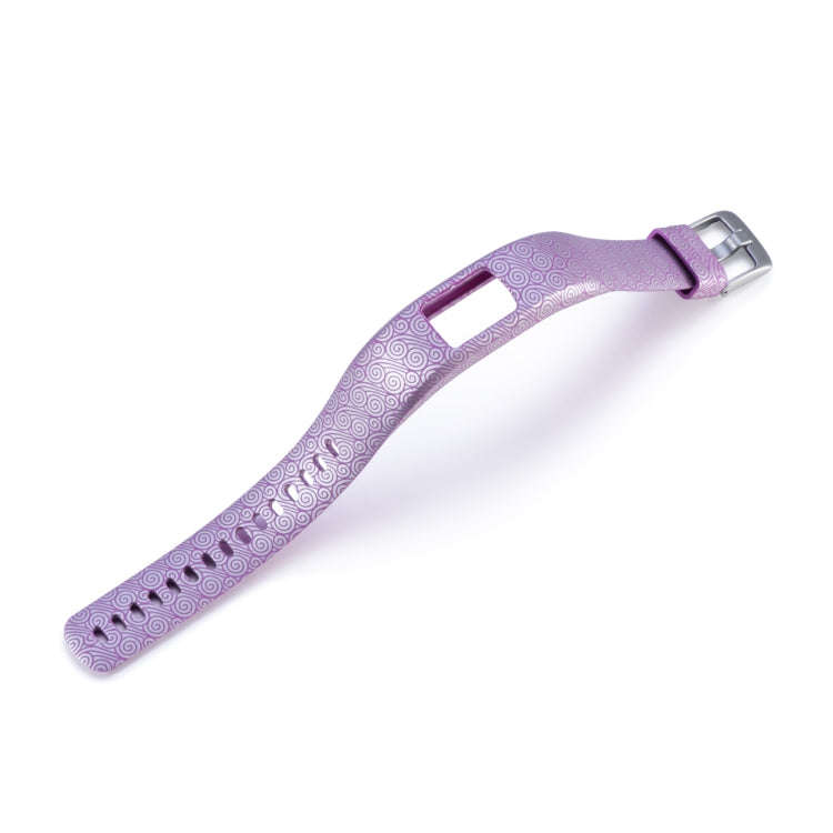 For Garmin Vivofit 4 Gloss & Color Integrated Silicone Watch Band(Purple Clouds)