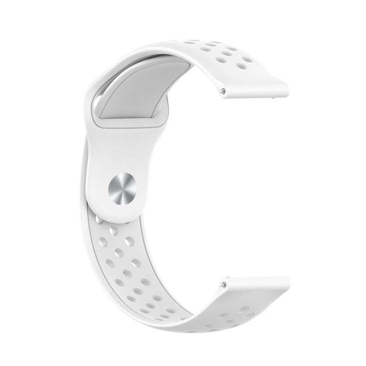 For Galaxy SM R800 46mm Silicone Breathable Watch Band(White)