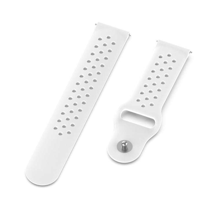 For Galaxy SM R800 46mm Silicone Breathable Watch Band(White)