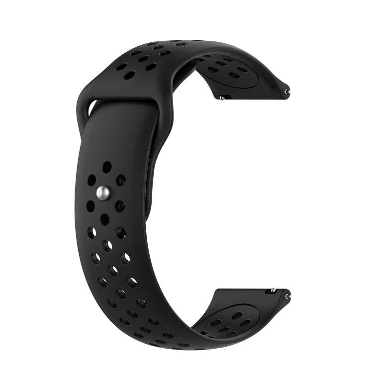 For Galaxy SM R800 46mm Silicone Breathable Watch Band(Black)