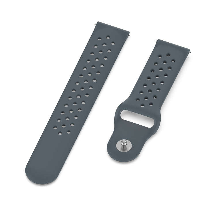 For Galaxy SM R800 46mm Silicone Breathable Watch Band(Gray)