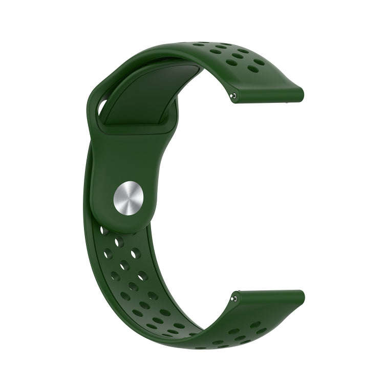 For Galaxy SM R800 46mm Silicone Breathable Watch Band(Army Green)