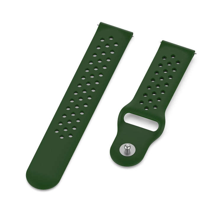 For Galaxy SM R800 46mm Silicone Breathable Watch Band(Army Green)