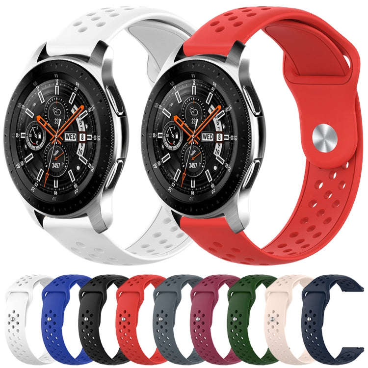 For Galaxy SM R800 46mm Silicone Breathable Watch Band(Midnight Blue)