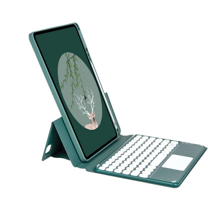 Bluetooth Keyboard Leather Case with Touchpad & Rotatable Bottom Case For iPad 10.2 2021 & 2020 &...