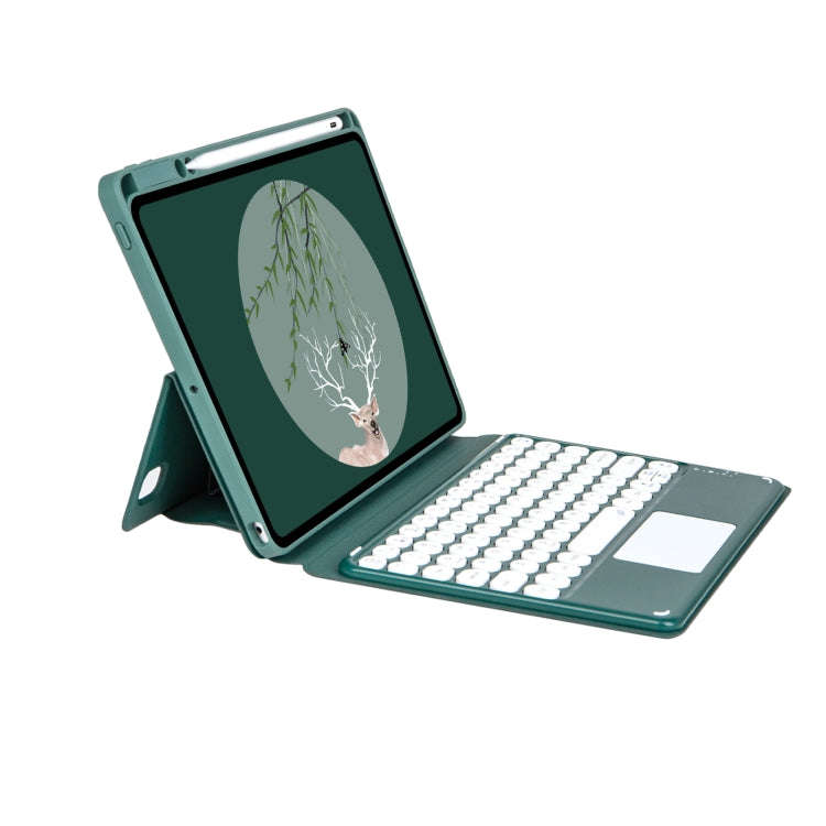 Bluetooth Keyboard Leather Case with Touchpad & Rotatable Bottom Case For iPad 10.2 2021 & 2020 &...