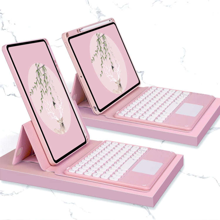 Bluetooth Keyboard Leather Case with Touchpad & Rotatable Bottom Case For iPad 10.2 2021 & 2020 &...
