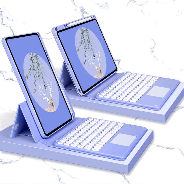 Bluetooth Keyboard Leather Case with Touchpad & Rotatable Bottom Case For iPad 10.2 2021 & 2020 &...