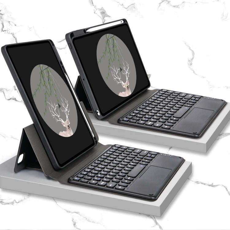 Bluetooth Keyboard Leather Case with Touchpad & Rotatable Bottom Case For iPad 10.2 2021 & 2020 &...