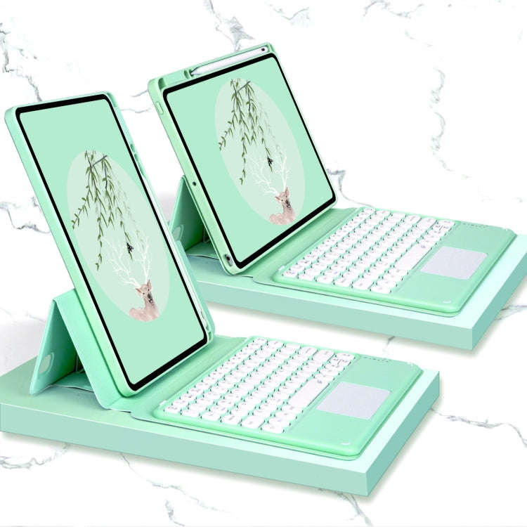 Bluetooth Keyboard Leather Case with Touchpad & Rotatable Bottom Case For iPad 10.2 2021 & 2020 &...