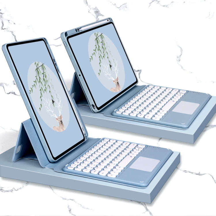 Bluetooth Keyboard Leather Case with Touchpad & Rotatable Bottom Case For iPad 10.2 2021 & 2020 &...