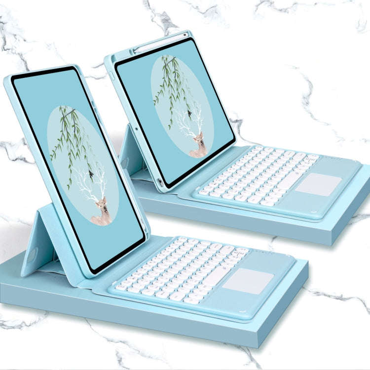 Bluetooth Keyboard Leather Case with Touchpad & Rotatable Bottom Case For iPad 10.2 2021 & 2020 &...