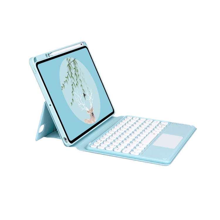 Bluetooth Keyboard Leather Case with Touchpad & Rotatable Bottom Case For iPad 10.2 2021 & 2020 &...