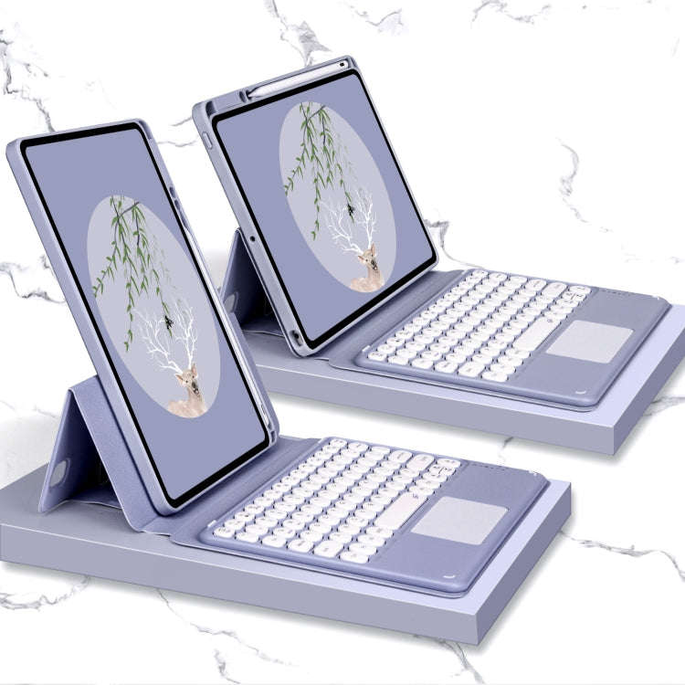 Bluetooth Keyboard Leather Case with Touchpad & Rotatable Bottom Case For iPad 10.2 2021 & 2020 &...