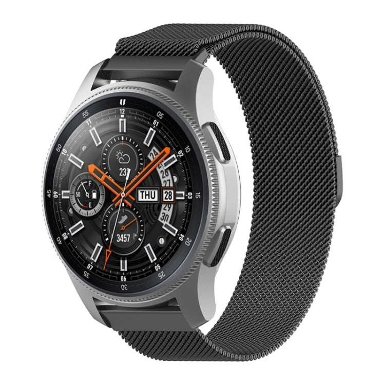 For Galaxy SM R800 46mm Milanese Watch Band(Black)