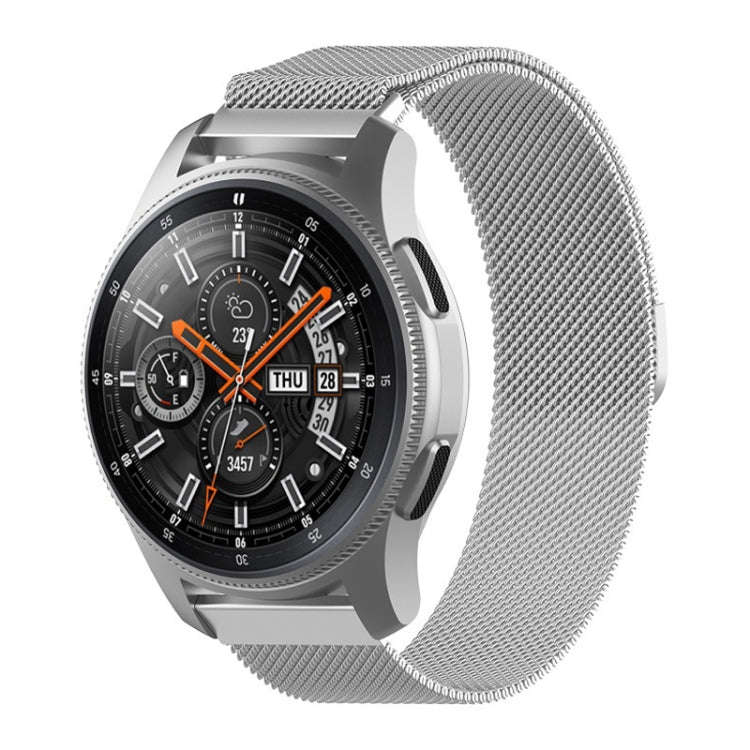 For Galaxy SM R800 46mm Milanese Watch Band(Silver)