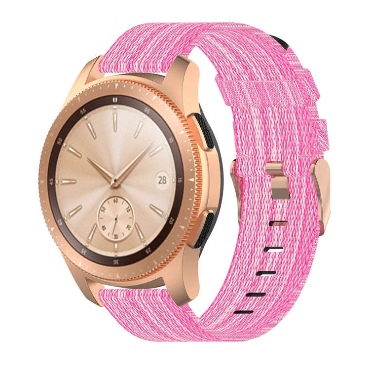For Galaxy Watch 46mm Nylon Canvas Watch Band(Pink)