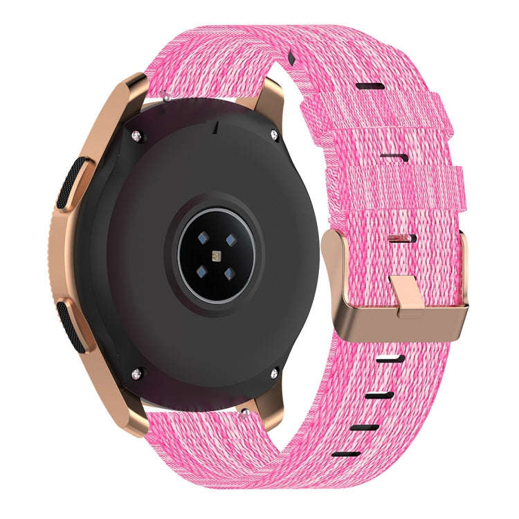 For Galaxy Watch 46mm Nylon Canvas Watch Band(Pink)