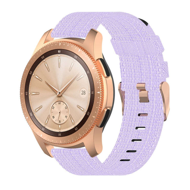 For Galaxy Watch 46mm Nylon Canvas Watch Band(Light Purple)