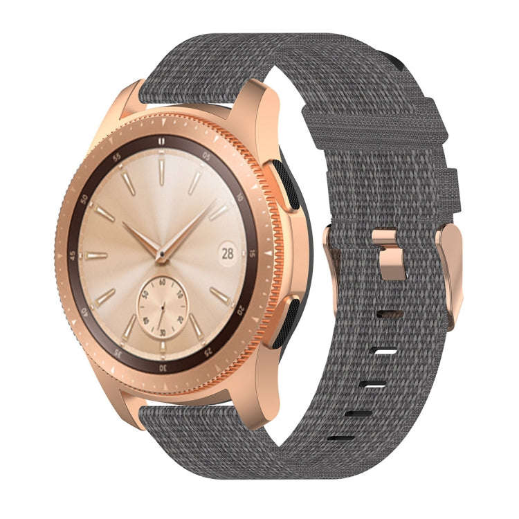 For Galaxy Watch 46mm Nylon Canvas Watch Band(Dark Gray)