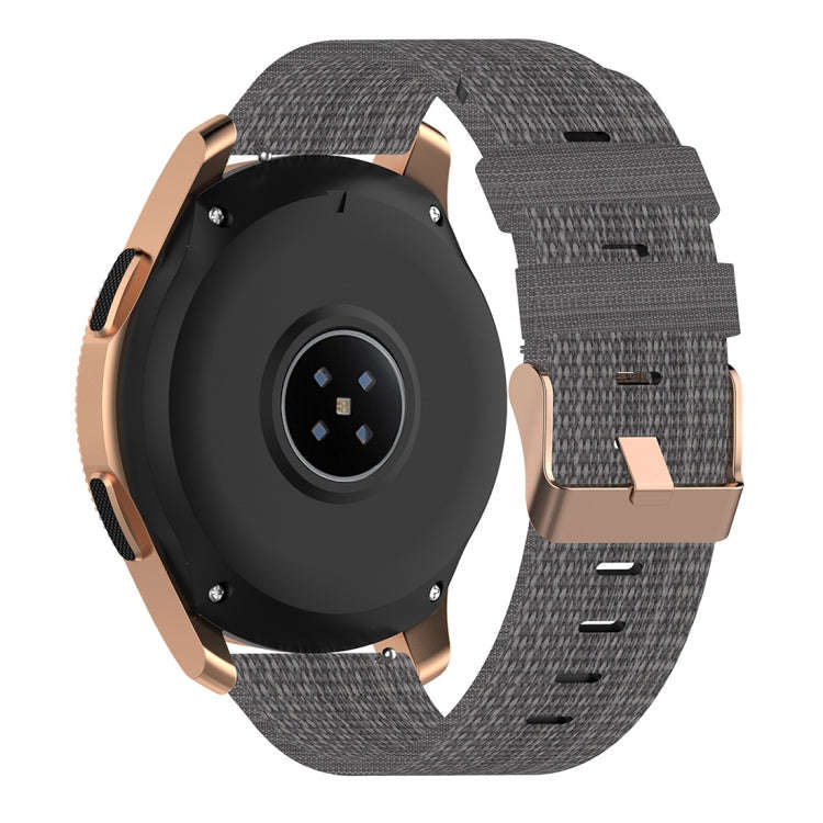 For Galaxy Watch 46mm Nylon Canvas Watch Band(Dark Gray)