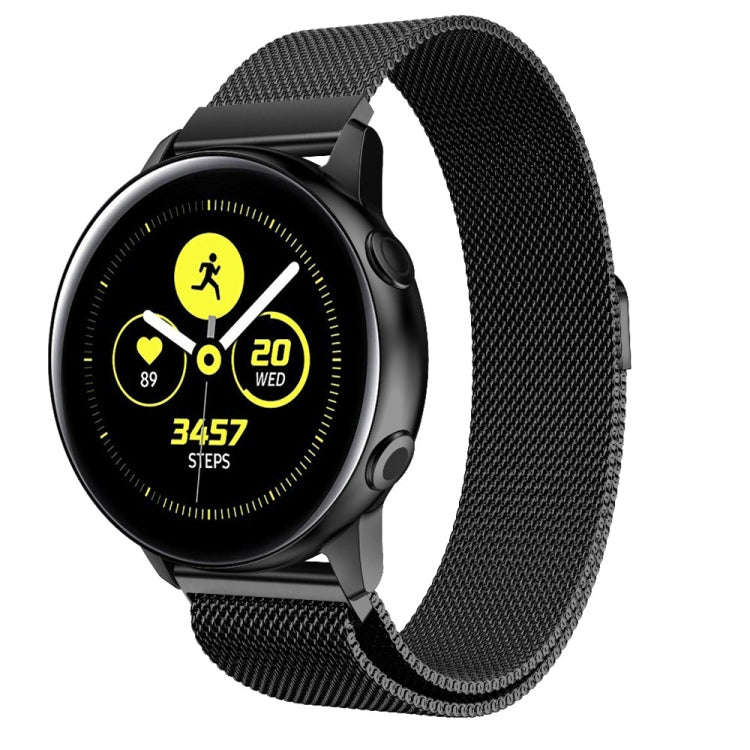 For Galaxy Watch Active Milanese Watch Band(Black)