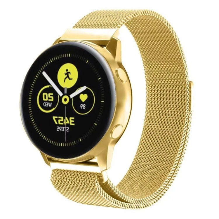 For Galaxy Watch Active Milanese Watch Band(Golden)
