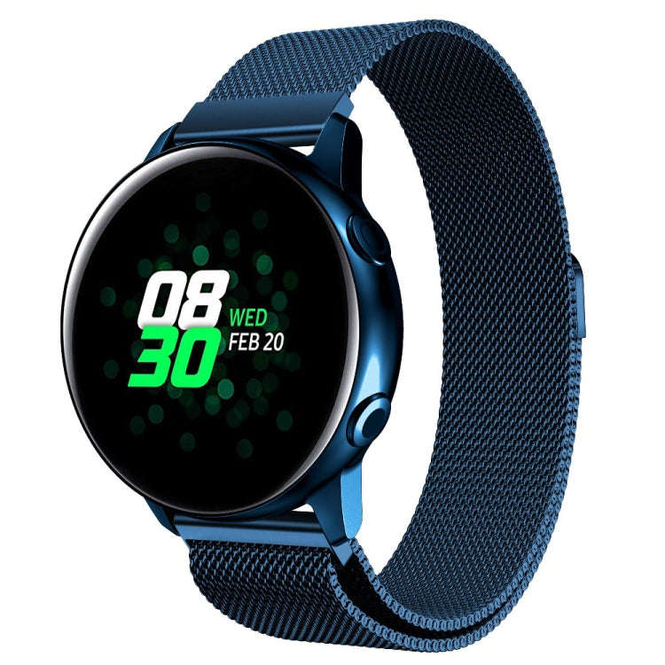 For Galaxy Watch Active Milanese Watch Band(Blue)