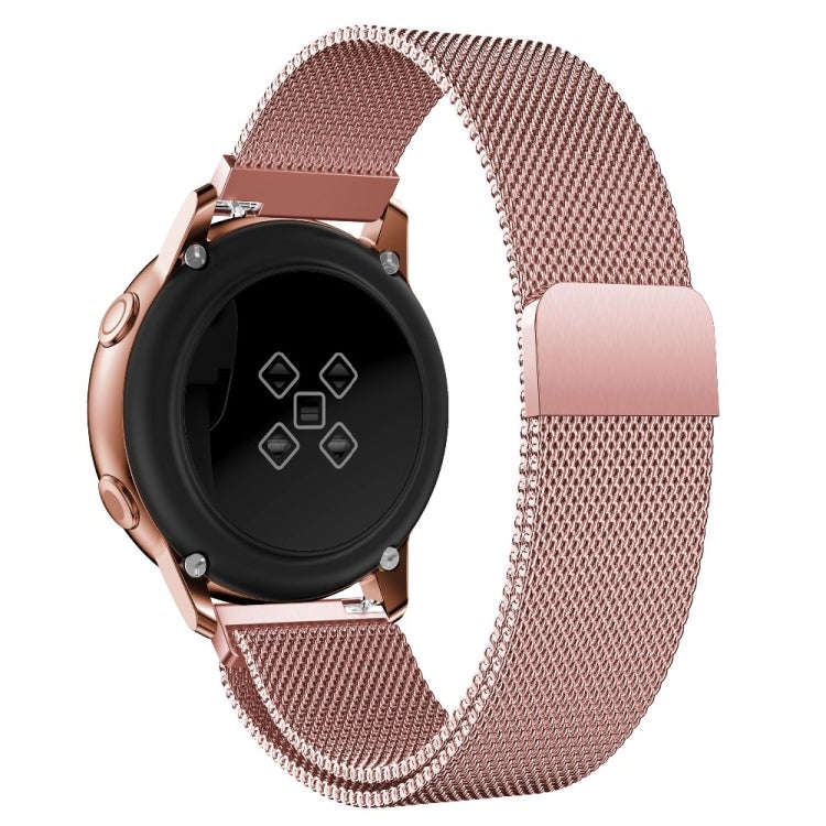 For Galaxy Watch Active Milanese Watch Band(Rose Pink)