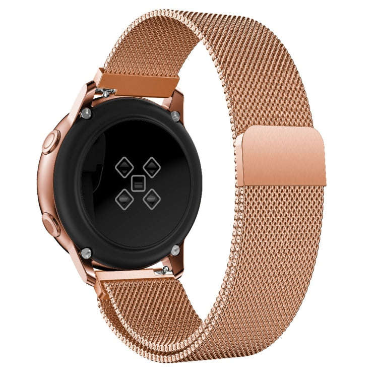 For Galaxy Watch Active Milanese Watch Band(Rose Gold)