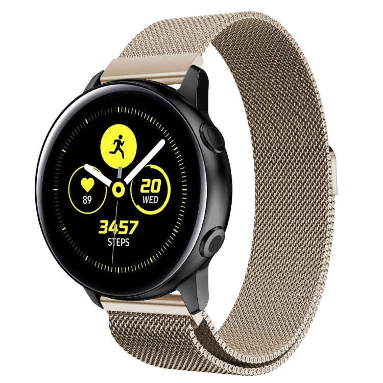 For Galaxy Watch Active Milanese Watch Band(Champagne Gold)