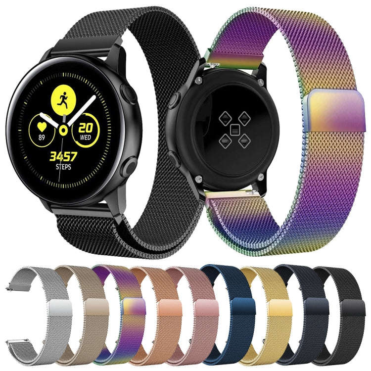For Galaxy Watch Active Milanese Watch Band(Blue)