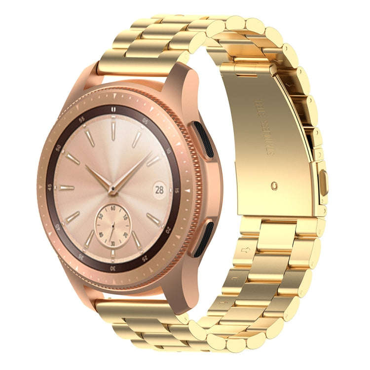 For Galaxy Watch 42mm Three Pearl Steel Watch Band(Golden)