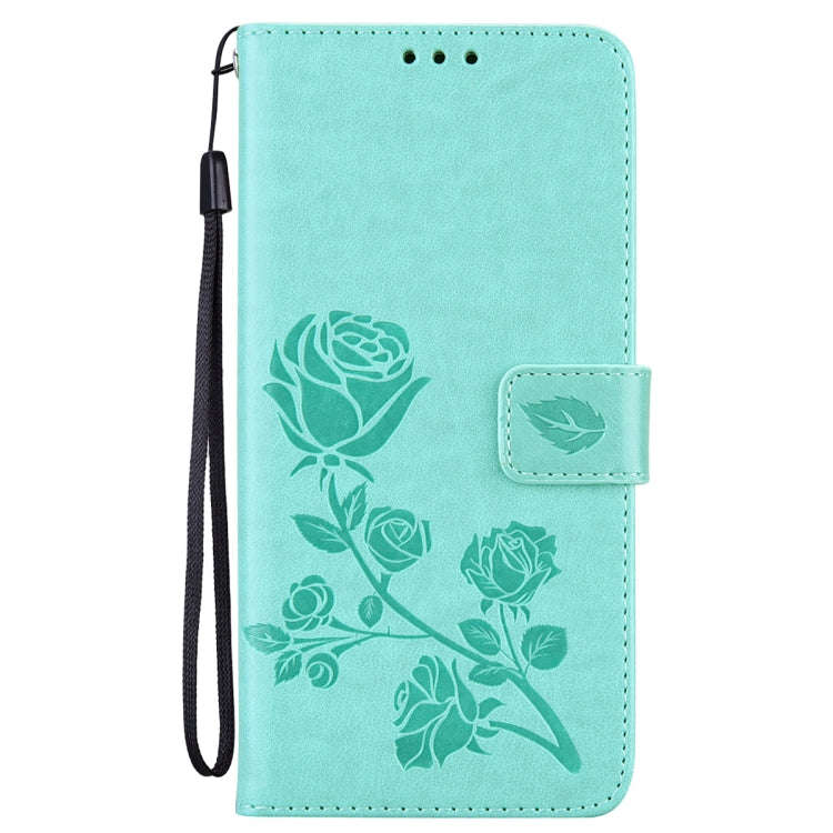 For Huawei nova 9 Rose Embossed Leather Phone Case(Green)