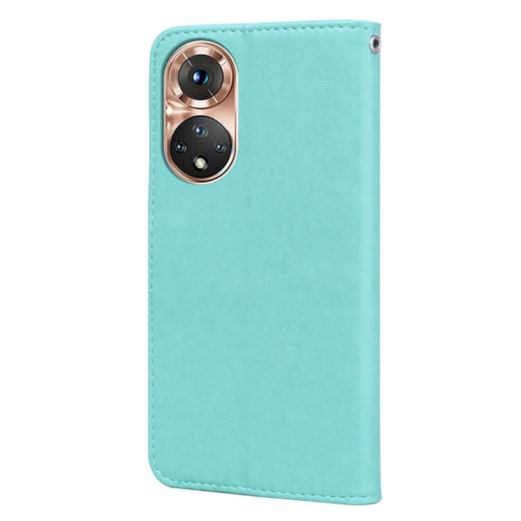 For Huawei nova 9 Rose Embossed Leather Phone Case(Green)