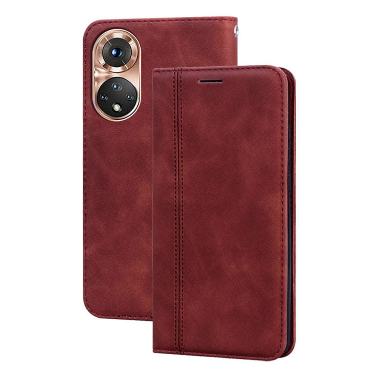 For Huawei nova 9 Frosted Business Magnetic Flip Leather Phone Case(Brown)
