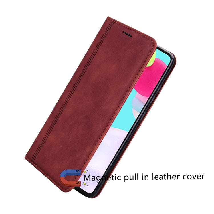 For Huawei nova 9 Frosted Business Magnetic Flip Leather Phone Case(Brown)