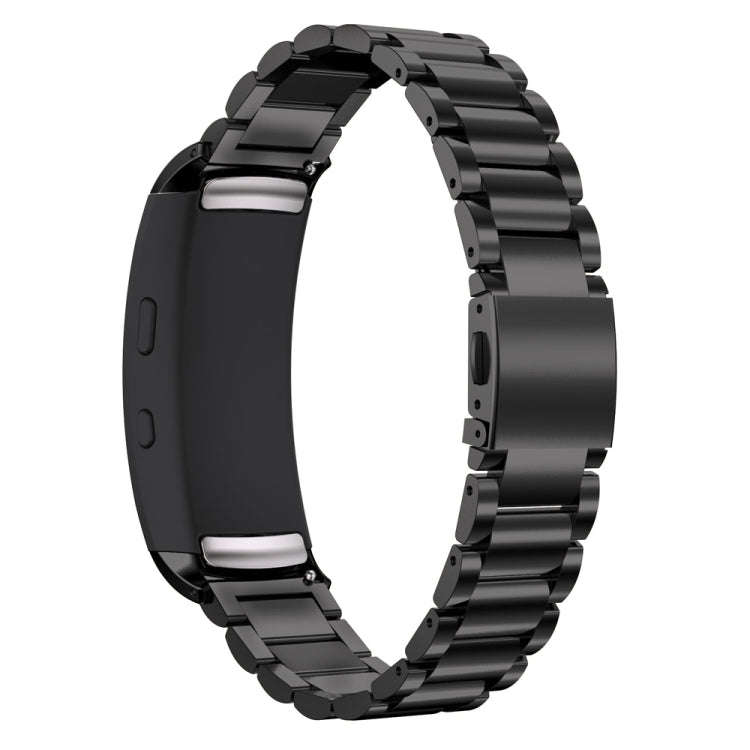 For Galaxy Gear Fit 2 & R360 Three Pearl Steel Watch Band(Black)