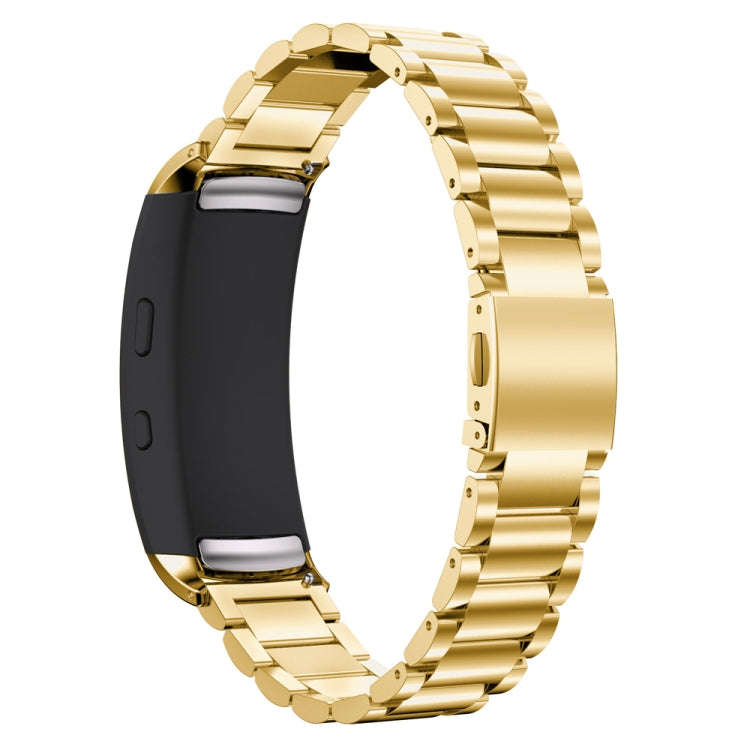 For Galaxy Gear Fit 2 & R360 Three Pearl Steel Watch Band(Golden)
