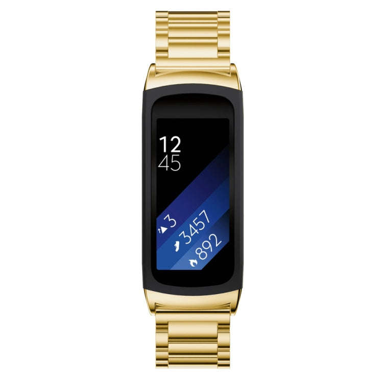 For Galaxy Gear Fit 2 & R360 Three Pearl Steel Watch Band(Golden)