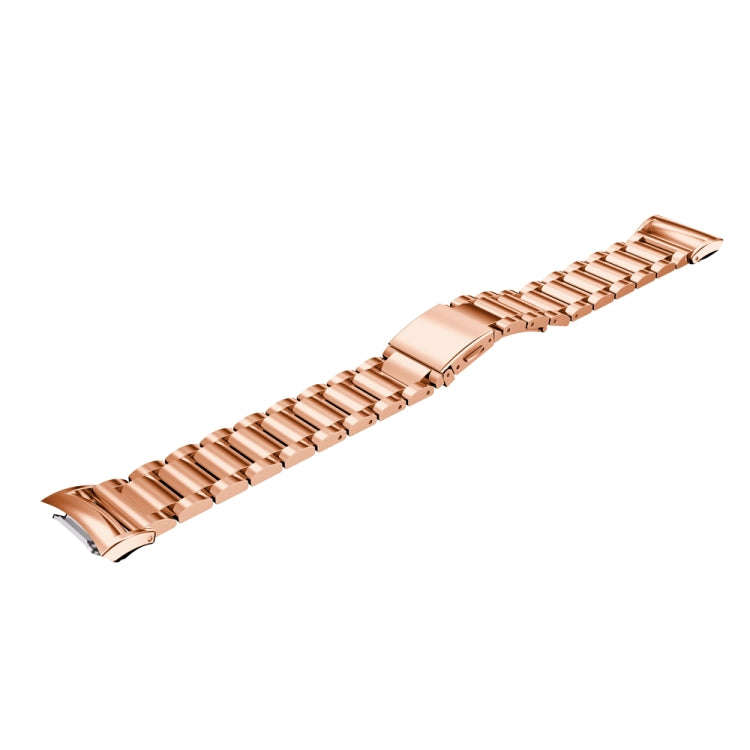For Galaxy Gear Fit 2 & R360 Three Pearl Steel Watch Band(Rose Gold)