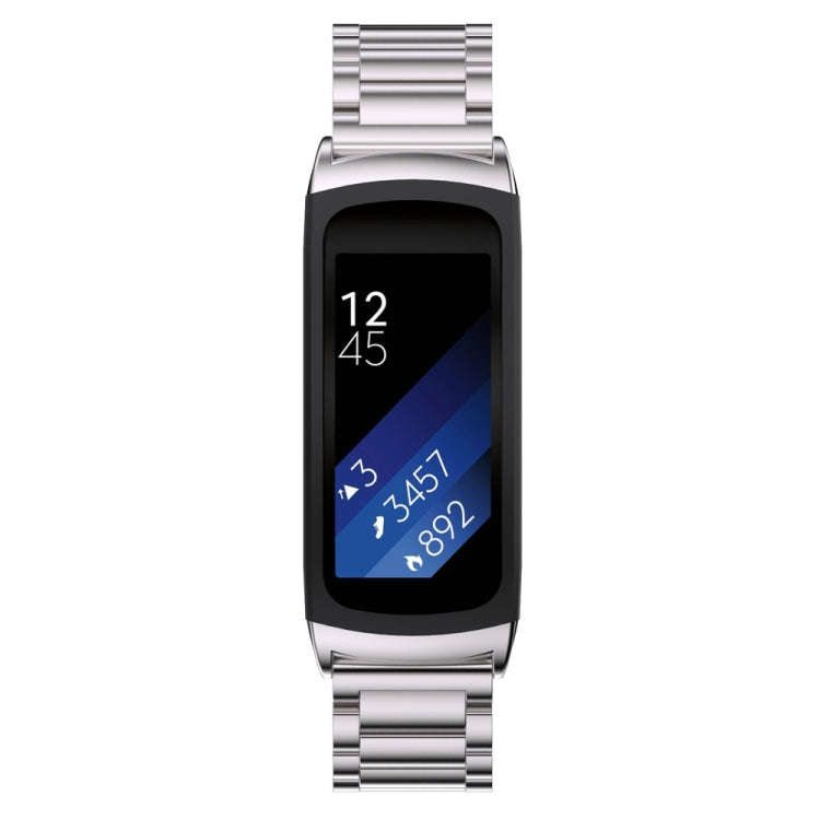 For Galaxy Gear Fit 2 & R360 Three Pearl Steel Watch Band(Silver)