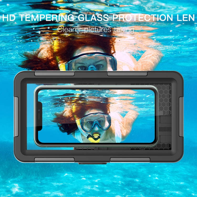 RedPepper 2nd Generation Diving Waterproof Protective Case, Waterproof depth: 15m(Black + Blue)