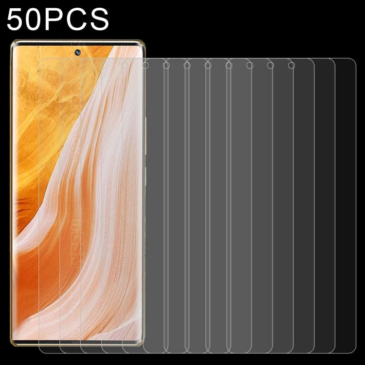 50 PCS 0.26mm 9H 2.5D Tempered Glass Film For ZTE Axon 40 Pro