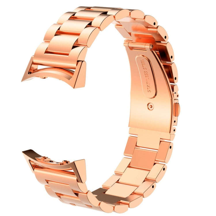 For Galaxy Gear S2 & R720 Three Pearl Steel Watch Band(Rose Gold)