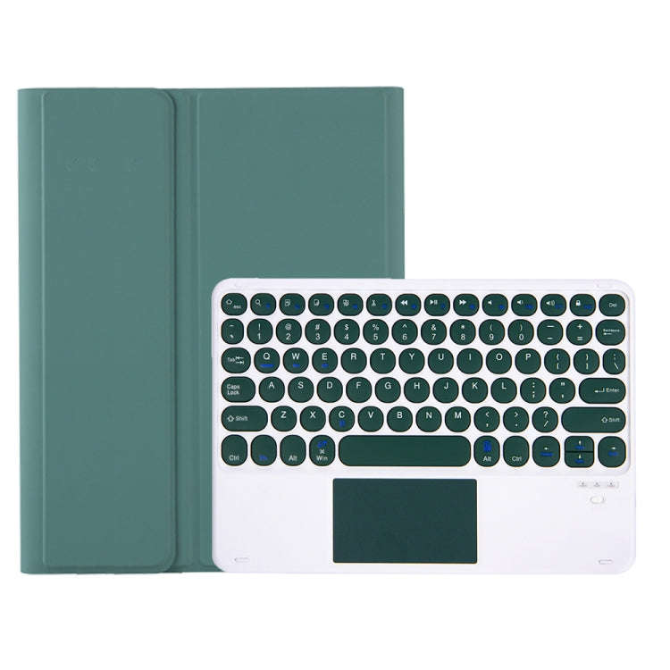 YA700B-A Candy Color Skin Feel Texture Round Keycap Bluetooth Keyboard Leather Case with Touchpad...