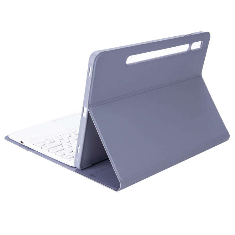 YA700B-A Candy Color Skin Feel Texture Round Keycap Bluetooth Keyboard Leather Case with Touchpad...