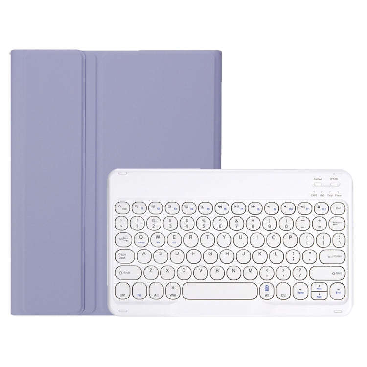 YA610B Candy Color Skin Feel Texture Round Keycap Bluetooth Keyboard Leather Case For Samsung Gal...